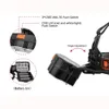 USB Rechargeable LED Headlamp 3*T6 COB Head Lamp 8000lums Waterproof Outdoor Lighting Headlight by 3*18650 battery