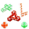 Mini Magic Cube Kids Creative 3D Pussel Snake Shape Game Toys Cube Pussel Twist Toy Slumpmässig Intelligence Games Presenter