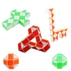 Mini Magic Cube Kids Creative 3D Puzzle Snake Shape Game Toys Cube Twist Puzzles Gifts Random Intelligence Toy DHL