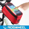 Bicicleta Bolsa Touchscreen Frente ROSWHEEL bicicleta quadro Bolsas Titular Pannier impermeável 4.2" 4.8" Phone 5.5" Pouch + Extensão da Linha frete grátis