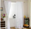 Barato Branco liso pura cortinas para a cozinha da sala de visitas da sala de visitas cortina de tule cortina da porta de Voile drapeia o tratamento