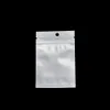 12 20cm4 7''x7 8'' Blanc Transparent Avant Refermable Zip Lock Sac d'emballage en plastique 100pcs / lot Thermoscellable Grocer258d