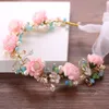 Hair Flower Wreath Wedding Hairband Bohemian Girls Garland Wedding Flower Headband Baby Bridal Headpieces Bridal Crown Bride Hair Flowers