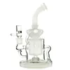 Nuevo Tornado Recycler Glass Bong Base pesada Ducha Perc Plataformas petrolíferas Klein Recycler Tuberías de agua Bong Glass con tazón de 14 mm WP308