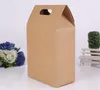 Braune Kraftpapiertüte, faltbar, für Tee, Lebensmittel, Verpackung, Süßigkeiten, Geschenkverpackung, Box, Handtasche für Hochzeit, Party, Gastgeschenke, 1 2hq YY4459192