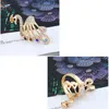 Bandringar Fashionabla Grace Colorful Rhinestone Peacock Ring Lady Personlighet Alloy Hand Ornament Design Pekarfingerstorlek #16- #20