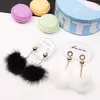 Ny mode Autumn Winter Woman Mink Hair Ball Ball örhängen Tassels Hair Ball Pendant Earrings Mix10 Styles 10 Par