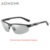 Aowear Pochromic Sunglasses Men Polaris Chameleon Lunes Male Change Couleur Soleil Vision nocturne Day Vision conduisant Eyewear4877573