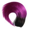 Hot Selling Hurtownie 1b / fioletowy prosty jeden kawałek klips w ludzkich rozszerzeń włosów 5clips z koronki Remy Human Hair