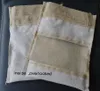 Jute Organza Clear Window Packaging Sack Flax Linne Drawstring Bag 10x15cm 15x22cm Makeup Smycken Presentpåsar