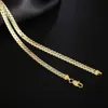 Factory Wholesale 18K Gold Plated 5MM Snake Chain Necklace Length 50CM Cool Fashion Party Men's Jewelry Top Quality Free Shipping