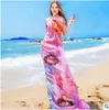 Women Sexy Swimwear Bikini Cover Ups Fashion Wraps Sunbathing Shawl Beachwear Summer Dresses Sunscreen Print Poncho Sarong Scarves B3948