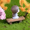 Decorazioni da giardino in legno lungo in miniatura figurina fata giardino micro paesaggio accessori fai -da -te bambola decorazione muschio resina