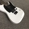 High quality white electric guitar concave waist design piano lacquer that bake Black lock tuning black hardware real po4409475