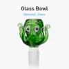 Дизайн осьминога 14 мм 18 -мм стеклянную миску зеленый синий красочный мужской кусок бонга для водяной труб