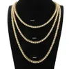 Hot Sale Fashion Ice Out Mens Tennis Chain Halsband med 5mm CZ CZ CZ PAVED för män Hip Hop Smycken