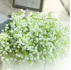 NEW1pc Beautiful Gypsophila Artificial Fake 34.5cm Silk Flowers BabysBreath Plant Home Wedding Christmas Decorations green color