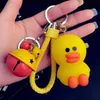 South Korea's brown bear key rings cute and creative girl bag car pendant couples key chain hanging jewelry gift.