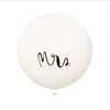 1 unids/lote de Globos de látex MrMrs con estampado blanco redondo de 36 pulgadas de buena calidad, feliz boda, Día de San Valentín, suministros de Globos de aire para eventos