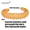 WANDO 4Pieces/Lot Trenty Gold Color Copper Wedding Bangle for Women Dubai Bride Bracelet African Jewelry Middle East Items b143 L18101305