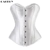 Basic Satijn Bovenborst Korset Top Busk Vetersluiting Bustier Traditioneel Corselet Bruiloft Bruidsondergoed Feestdansoutfits5315624