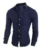 Nouveau 2018 hommes marque chemise décontracté hommes coupe ajustée robe chemise Camisa Masculina mode à manches longues vêtements imprimer Shirts237x