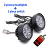 2 pcs Feeli a rifugio motociclistica da moto 12 V Luci specchietti laterali a LED LADO MOTORIKE FIETRI LAMPAGGIO LAMPAGGIO DI LAVAGGI