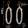 Boucles d'oreilles Hoop Bijoux concis coréenne Mode plaqué argent rond à zircon cubique Boucles d'oreilles diamant Hanging plaqué or Boucles d'oreilles