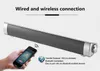 Soundbar LP-08 Bluetooth 3.0 Alto-Falante Sem Fio Embutido Subwoofer 3.5mm Suporte Cartão TF para TV Smartphone Barra de Som