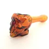 Pyrex Oil Burner Pipes Thick skull Smoking Hand spoon Pipe 3.93 inch Tobacco Dry Herb For Silicone Bong Glass Bubbler Best quality