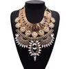 Luxury Flower Bib Crystal Necklace Boho Collar Necklace for Women Costume Jewelry Christmas Gift 1Pc 4 Colors4998485