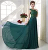 New High Quality Free Shipping Green Lace Applique Word Shoulder Bridesmaid Dresses Long Tail Back Small Hollow Bandage Evening Dresses