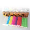 Bastoncini di lecca-lecca non tossici di sicurezza Multi colori Cake Pop Stick Eco Friendly Paper Candy Bar Factory Direct 4 8sk BB