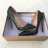 New green snake serpent with fine pointed high heeled shoes, fashion sexy, shallow party banquet shoes, custom 33-45 yards