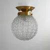 Copper Glass Bedroom Ceiling Light New Modern 8 inch European Royal Living Room Corridor Ceiling Lamp Hallway Balcony Lamps