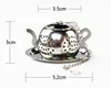 MINI Cute Stainless Steel Tea Infuser Pendant Design Home Office Tea Strainer Gift Teapot Type Creative Tea Accessories 50pcs5210101