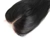 Hair de cabelo liso brasileiro 3BUNDLES COM EXCERMEIRO Médio Free 3 Parte Double Weft Human Human Extensions Dyable 100g/pacote