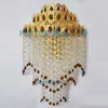 Tawny Crystal Wall Lamp Modern Bracket Light Gold Crown Palace Gate Bedroom Bedsidor Korridor Lyxig europeisk vardagsrum belysningsarmaturer