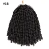 8インチ110gのばねねりの毛の合成編組ヘアーかぎ針編み編み延長30鎖/パック