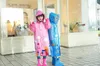 50pcs Children Raincoat 2016 New Cartoon Cape-style Girl Boy Children Kids Students Bicycle Poncho Rain Coat Waterproof Rainwear SN1443