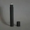 5 ml, 8 ml, 10 ml, 12 ml, schwarz gefrostete Kunststoff-Roll-On-Flasche für ätherische Öle, nachfüllbare Parfümflasche, Deodorant-Behälter F1507