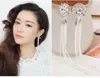 Diamond Earrings Long Exaggerated Temperament Round Tassel Dangle Pendant Women Personality Fashion Jewellry Accessories Party Gifts