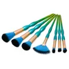 7pcsset Pro Makeup Brushes Set Foundation Blending Powder Eyeshadow Contour Concealer Blush eyebrow brush green blue color181f3740290