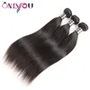 Onlyou 10A Grade 34 pcs brut indien vierge cheveux droite vague de corps cheveux humains tissage faisceaux non transformés Extensions de cheveux Nature Bla4048535