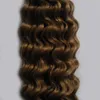 Brasilianska Human Hair 40Pieces / Pack Top Säljer Long Deep Wave Brown Skin Weft PU Weft Tape Hair Extensions