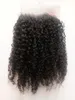Оптовые продажи необработанные Remy бразильские девственницы извращенные вьющиеся кружева лобные волосы накапливаются 13 * 4 дюйма человеческих волос натуральные черные 1B цвет