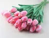 Tulipano Fiori Artificiali PU Decorazioni di Nozze Simulazione Sposa Bouquet Calla Real Touch Flores Para Giardino Domestico GA79
