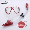 THENICE nouveau masque de plongée sec lunettes de plongée Tube respiratoire avec Agent Anti-buée à semi-conducteurs équipement de natation en Silicone 268S