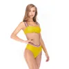 Bikini Set Frauen Striped Badeanzug Sexy Schwimmen Zweiteiler Mode Hohe Taille Badeanzug Vintage Strap Badeanzug Beachwear YFA311