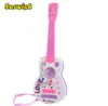 Surwish Simulation 4 Saiten Flash Mini Gitarre Kinder Musikinstrumente Lernspielzeug 928B – Pink